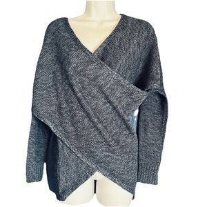 Alya Faux Wrap Sweater Ballet Core Grunge Blue Pullover Womens Size‎ Small